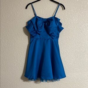 Thirty Thirty Dark Turquoise Mini Dress with Bow NWOT Size S